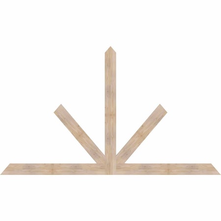 Ekena Millwork Saratoga Smooth Timber Gable Bracket, Douglas Fir, 108"W x 63"H x 1 1/2"D x 5 1/2"F, 14/12 Pitch GBW108X63X0206SAR00SDF